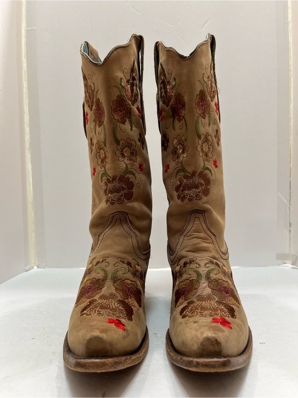 Corral Vintage C2686 Floral Embroidered Cowboy Boots 8.5M